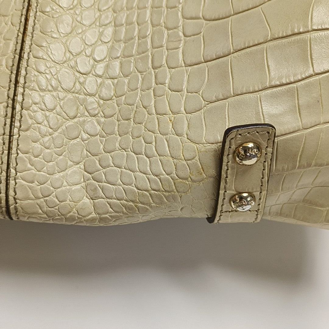 Calfskin Top Handle Bag Yellow
