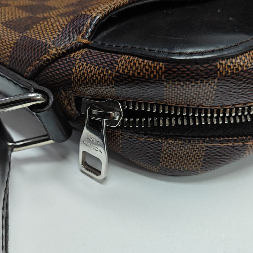 JAKE NM Damier Ebene Coated Canvas Brown