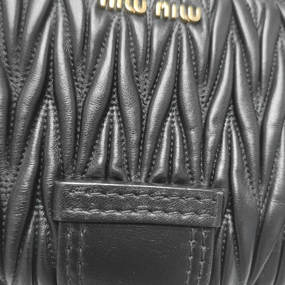 Matelassé Quilted Lambskin Black