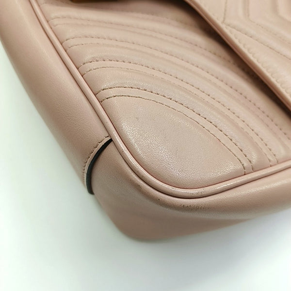 GG Marmont Medium Quilted Calfskin Pink