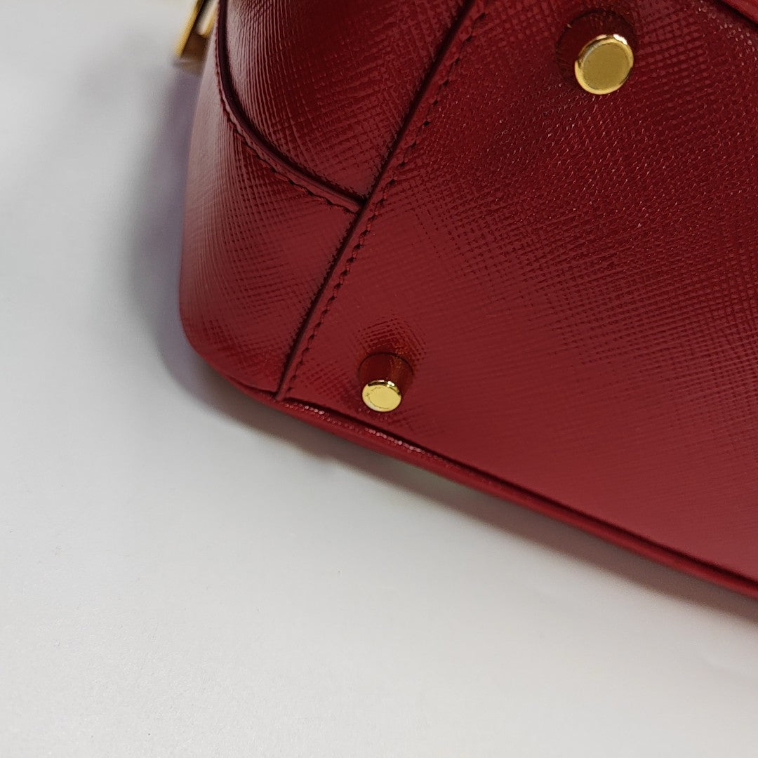 Patent Leather Shoulder Bag Red