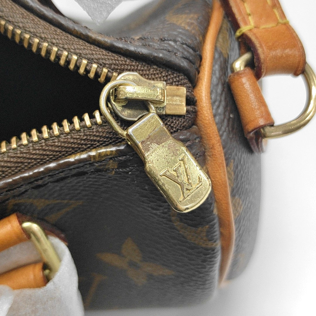 SPEEDY Nano Monogram Coated Canvas Brown