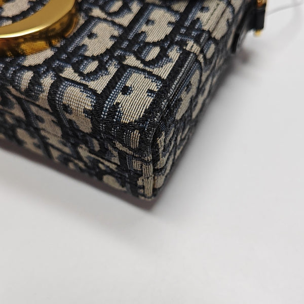 30 Montaigne Mini Oblique Canvas Blue