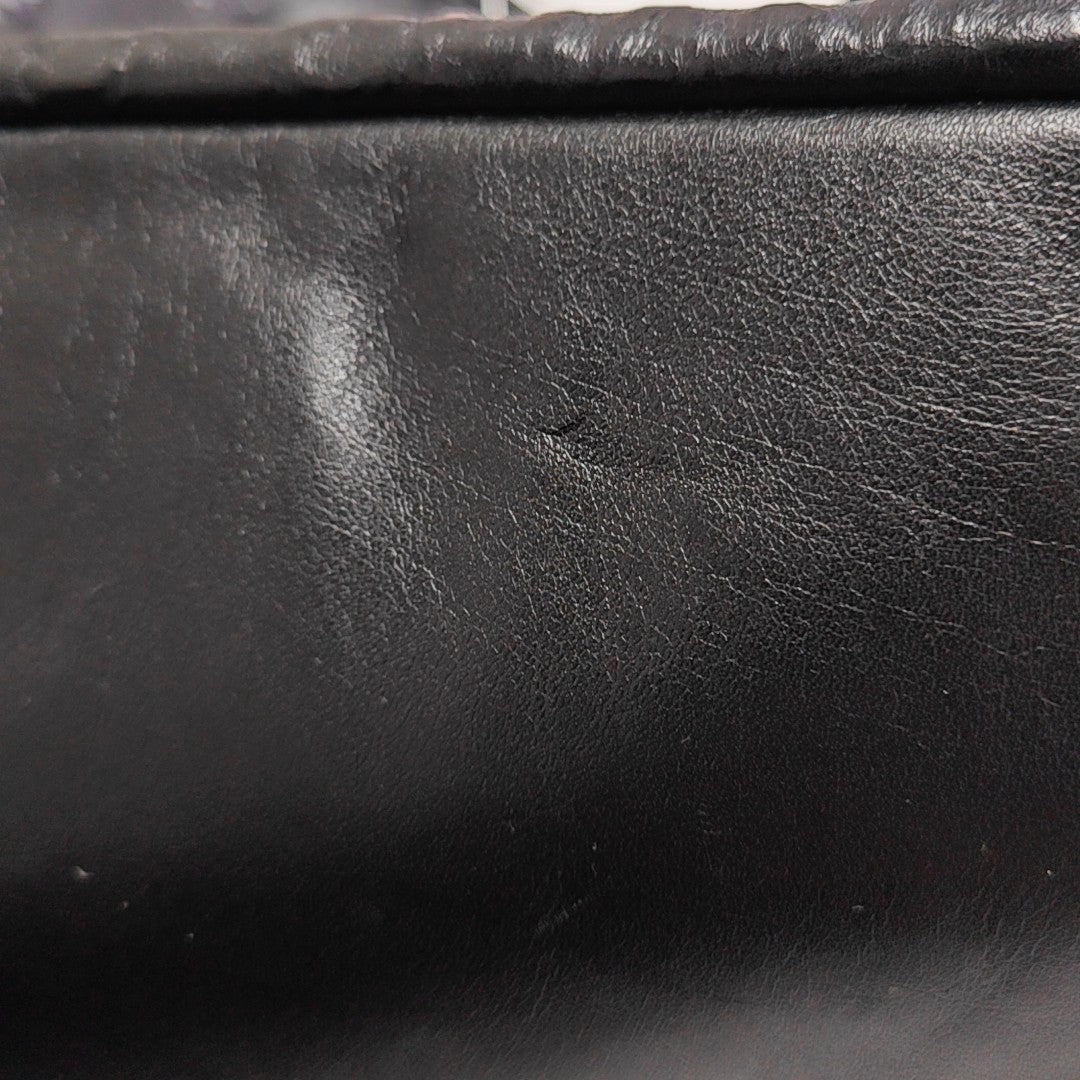 Calfskin Top Handle Bag Black