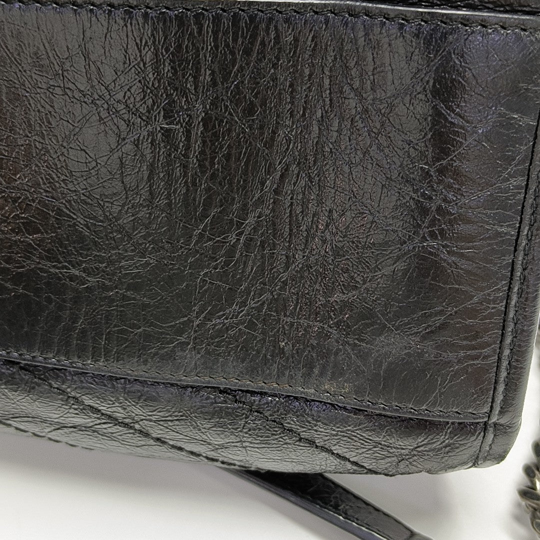 NIKI Chevron Calfskin Black