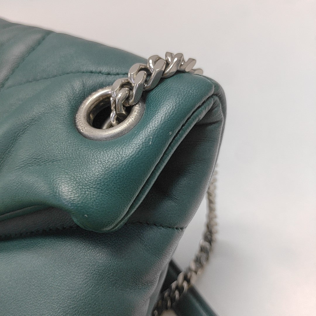 PUFFER Small Quilted Lambskin Green