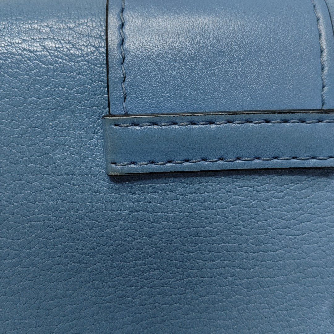 Calfskin Shoulder Bag Blue