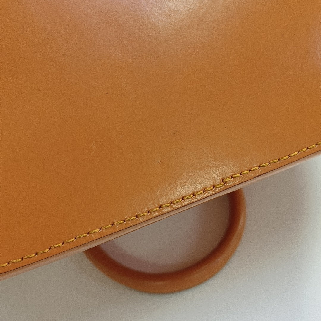 Calfskin Shoulder Bag Orange