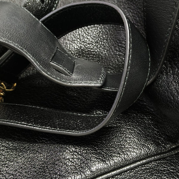 Classic Metallic Edge City Small Lambskin Black