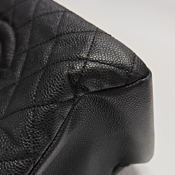 CHANEL GST Large Quilted Grained Calfskin Black