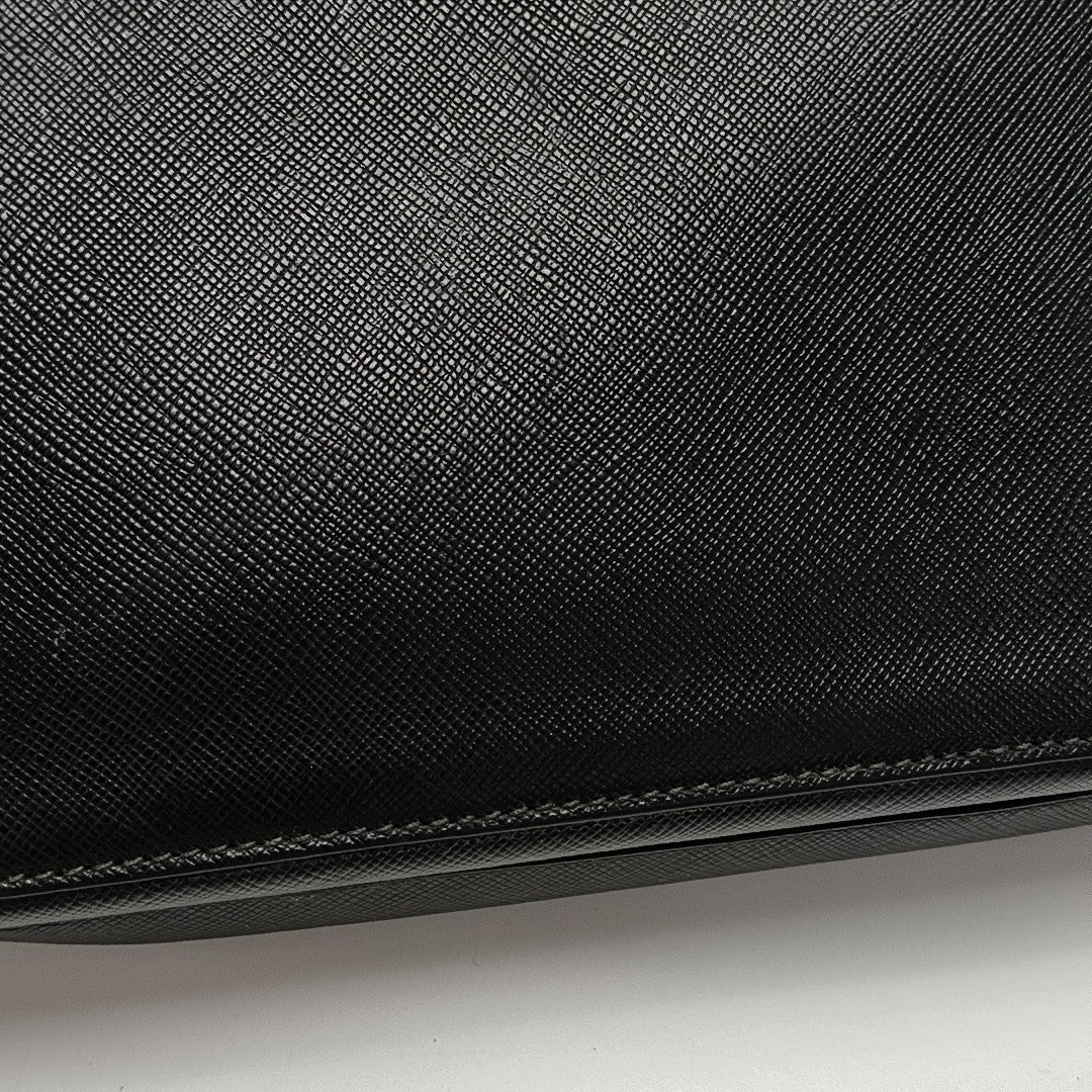 Saffiano Calfskin Clutch Black