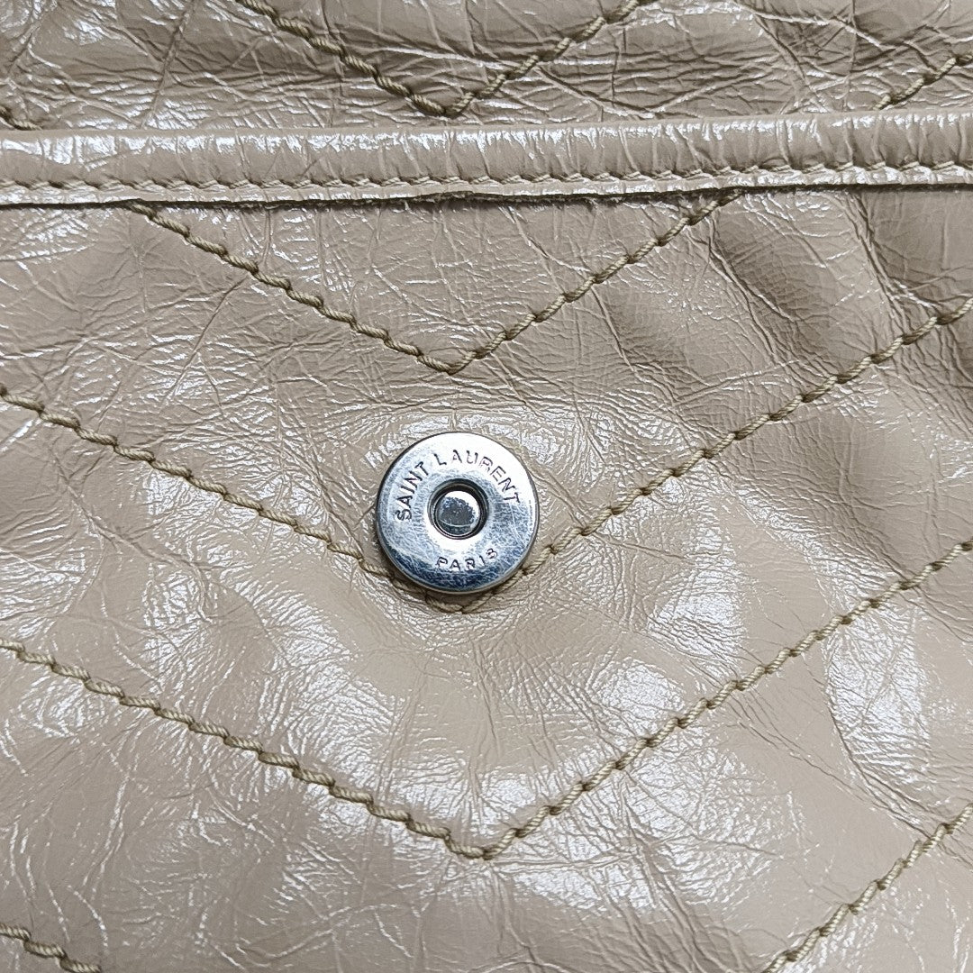 NIKI Medium Chevron Calfskin Pink