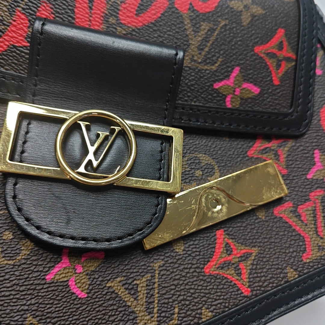 DAUPHINE Mini Monogram Coated Canvas Brown