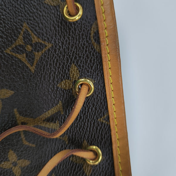NÉONOÉ Nano Monogram Coated Canvas Brown