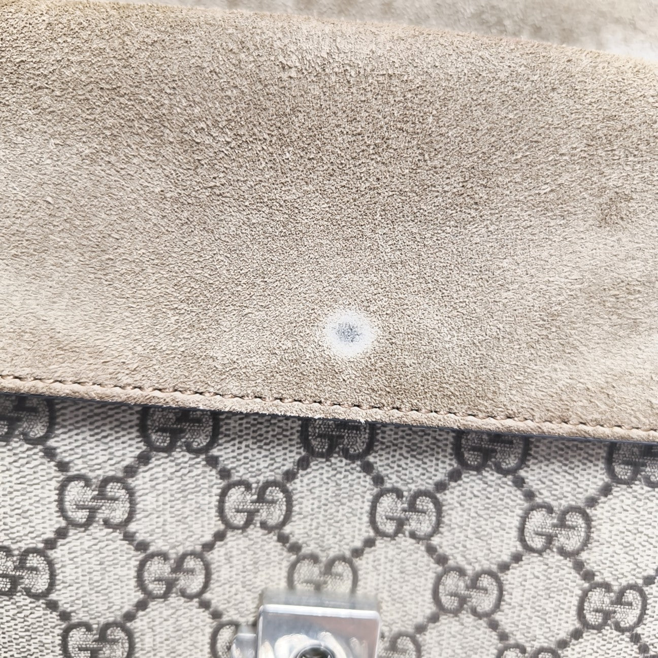 Dionysus Mini Monogram Coated Canvas Beige