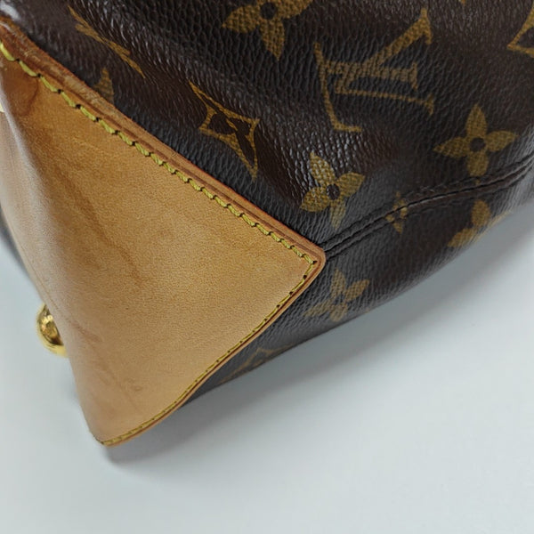 WILSHIRE MM Monogram Coated Canvas Brown