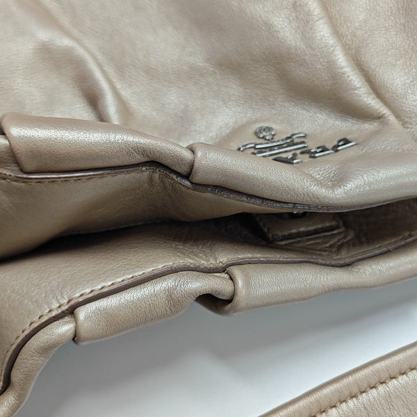 Calfskin Top Handle Bag Beige