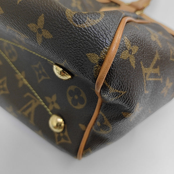 Monogram Coated Canvas Shoulder Bag Brown