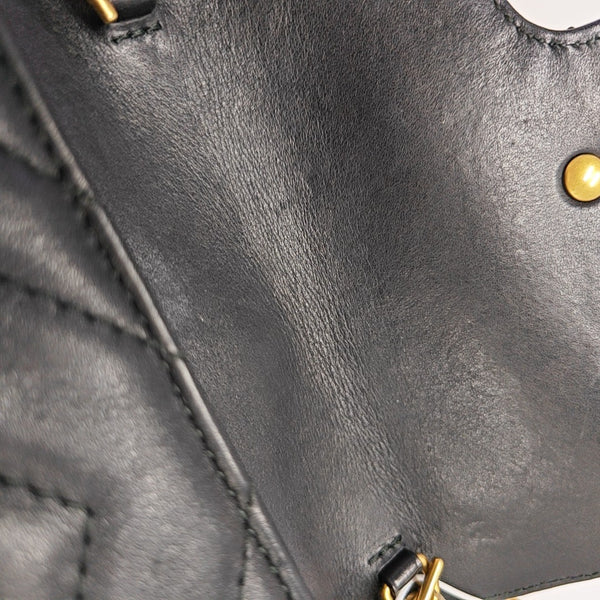 GG Marmont Mini Quilted Calfskin Black
