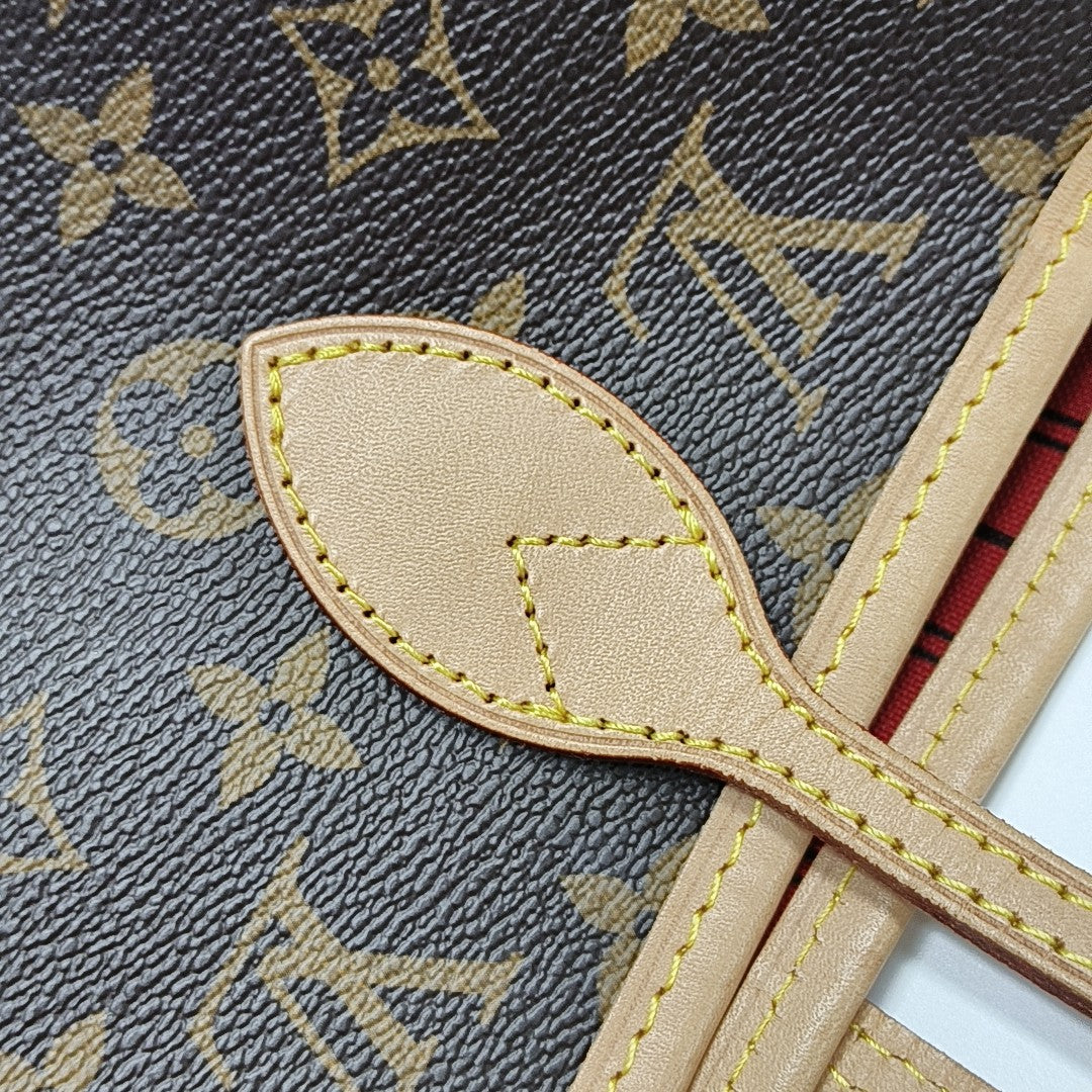 NEVERFULL MM Monogram Coated Canvas Brown