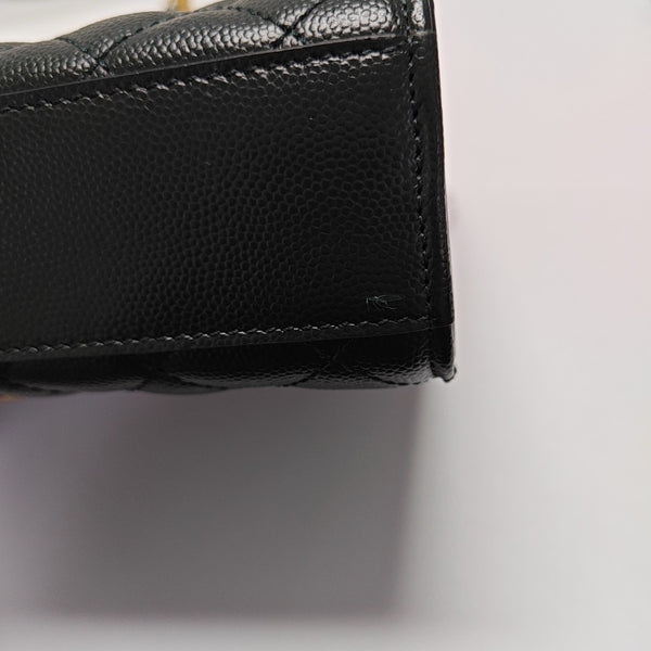 ENVELOPE Medium Chevron Calfskin Green