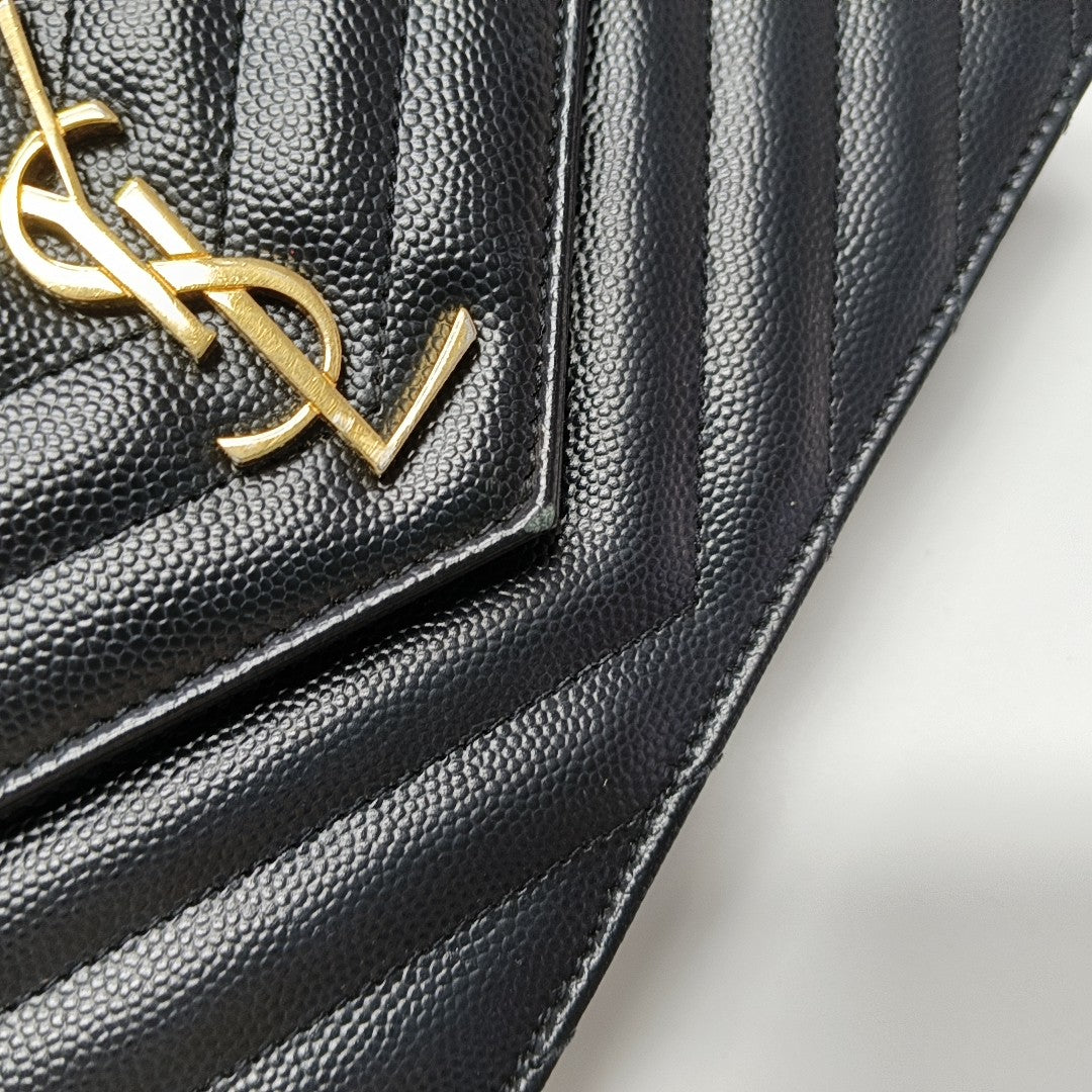MONOGRAM WOC Chevron Calfskin Black