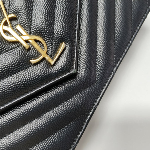 MONOGRAM WOC Chevron Calfskin Black