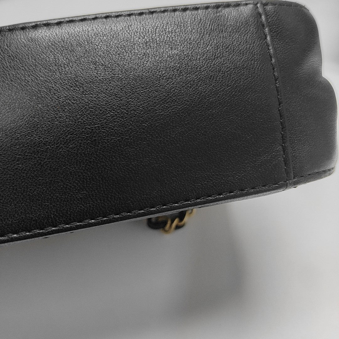 CHAIN INFINITY TOP HANDLE Quilted Lambskin Black