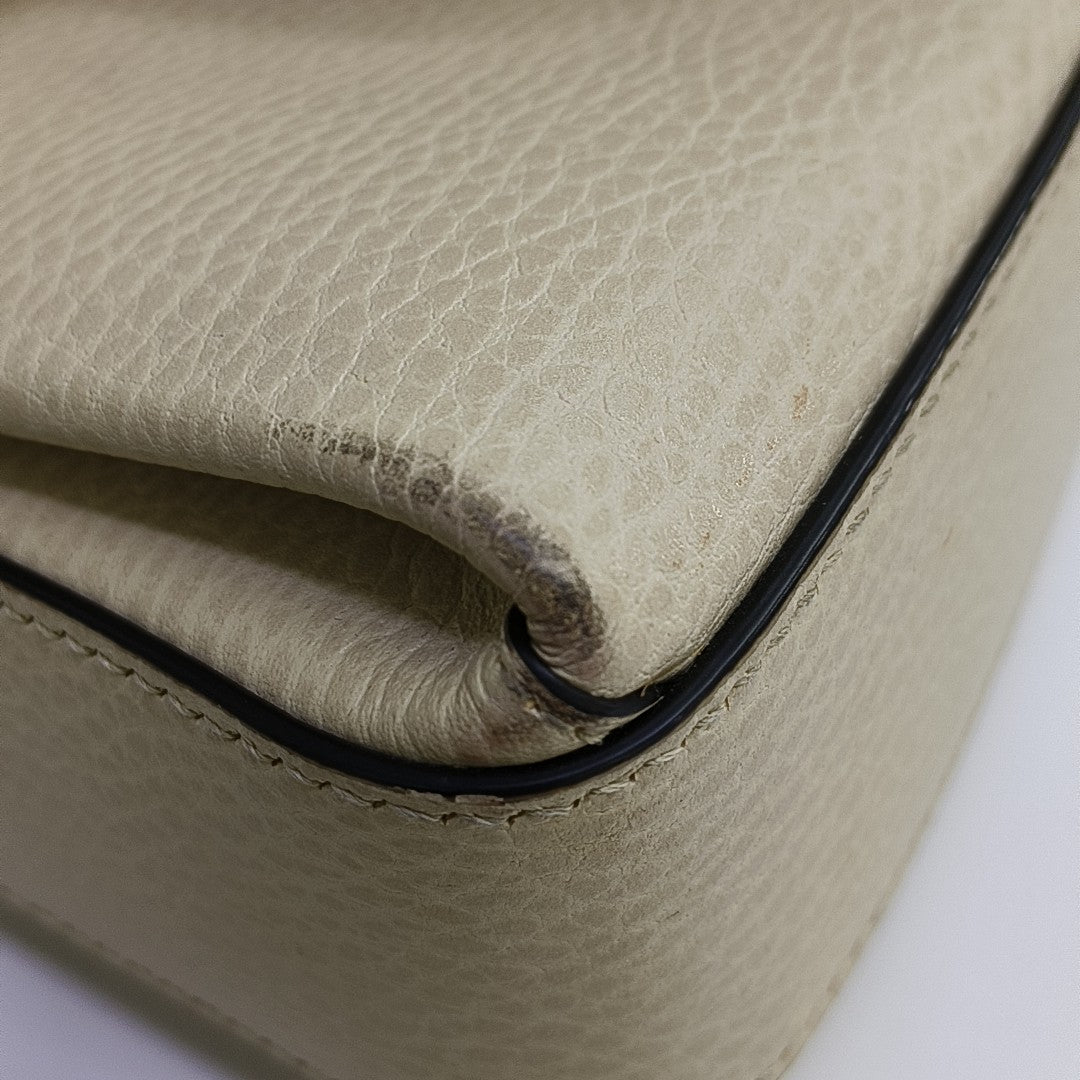 Interlocking G Mini Calfskin Beige