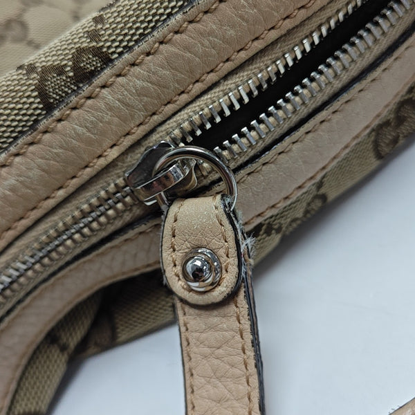 Monogram Canvas Shoulder Bag Beige