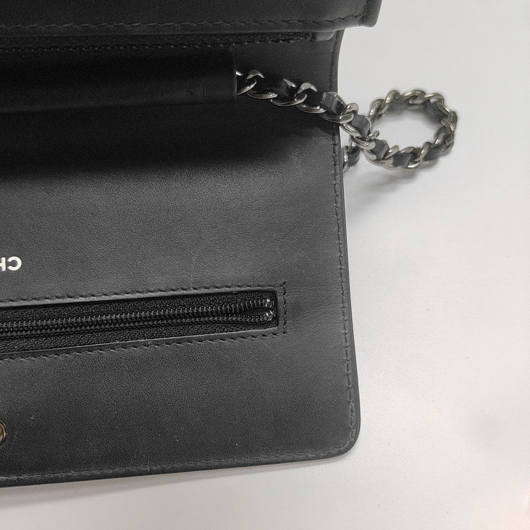 BOY CHANEL WOC Quilted Patent Leather Green