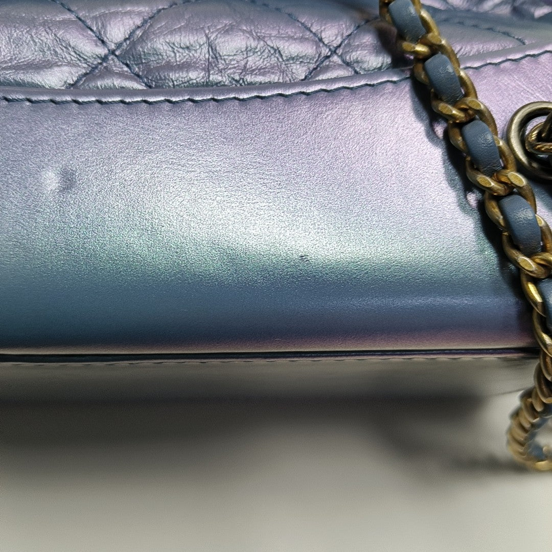GABRIELLE Small Quilted Calfskin Purple