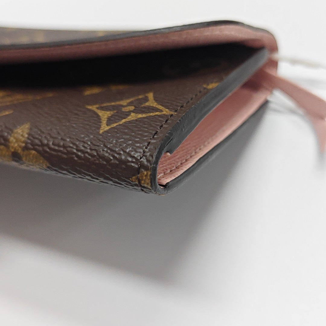 EMILIE Monogram Coated Canvas Brown Wallet
