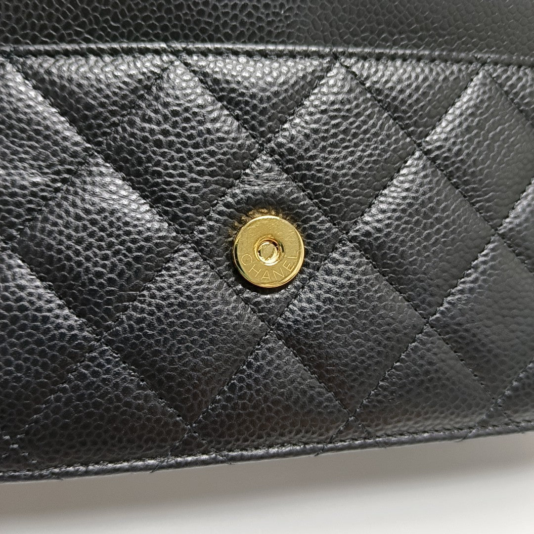 WOC Quilted Grained Calfskin Black