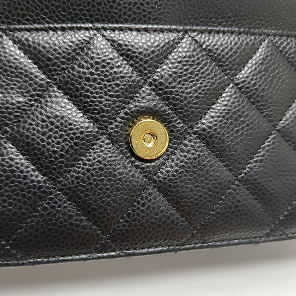 WOC Quilted Grained Calfskin Black