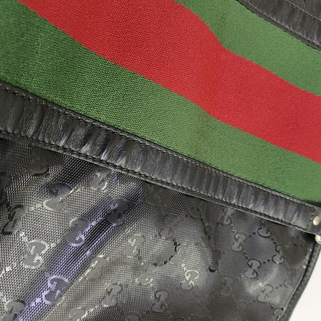 Rania Monogram Coated Canvas Black