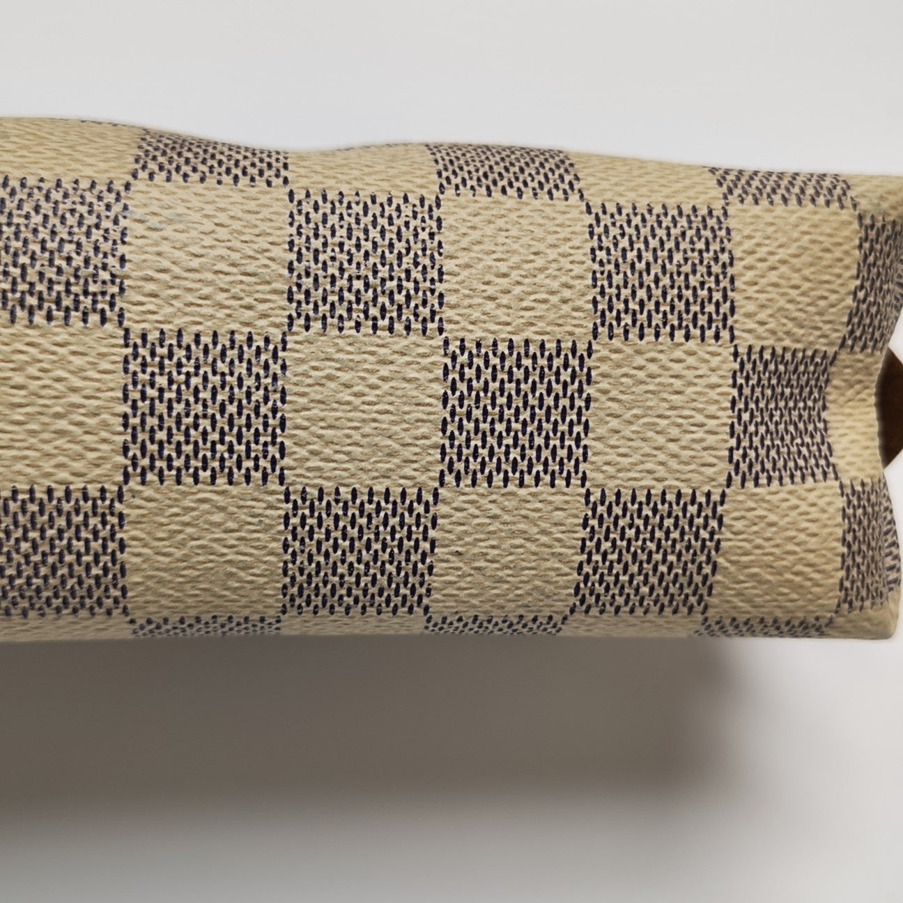 COSMETIC PM Damier Azur Coated Canvas White