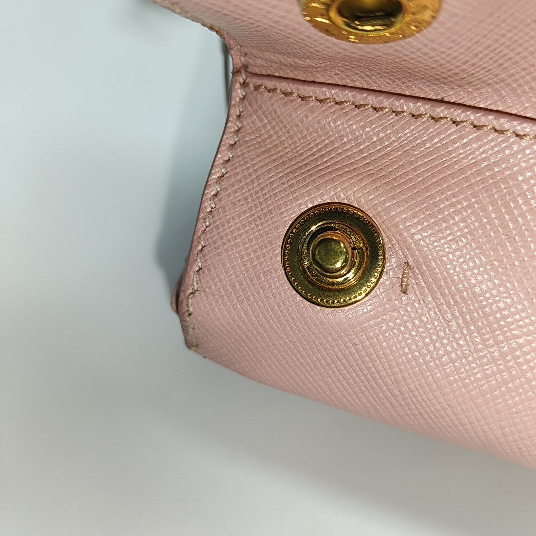 Galleria Small Saffiano Calfskin Pink