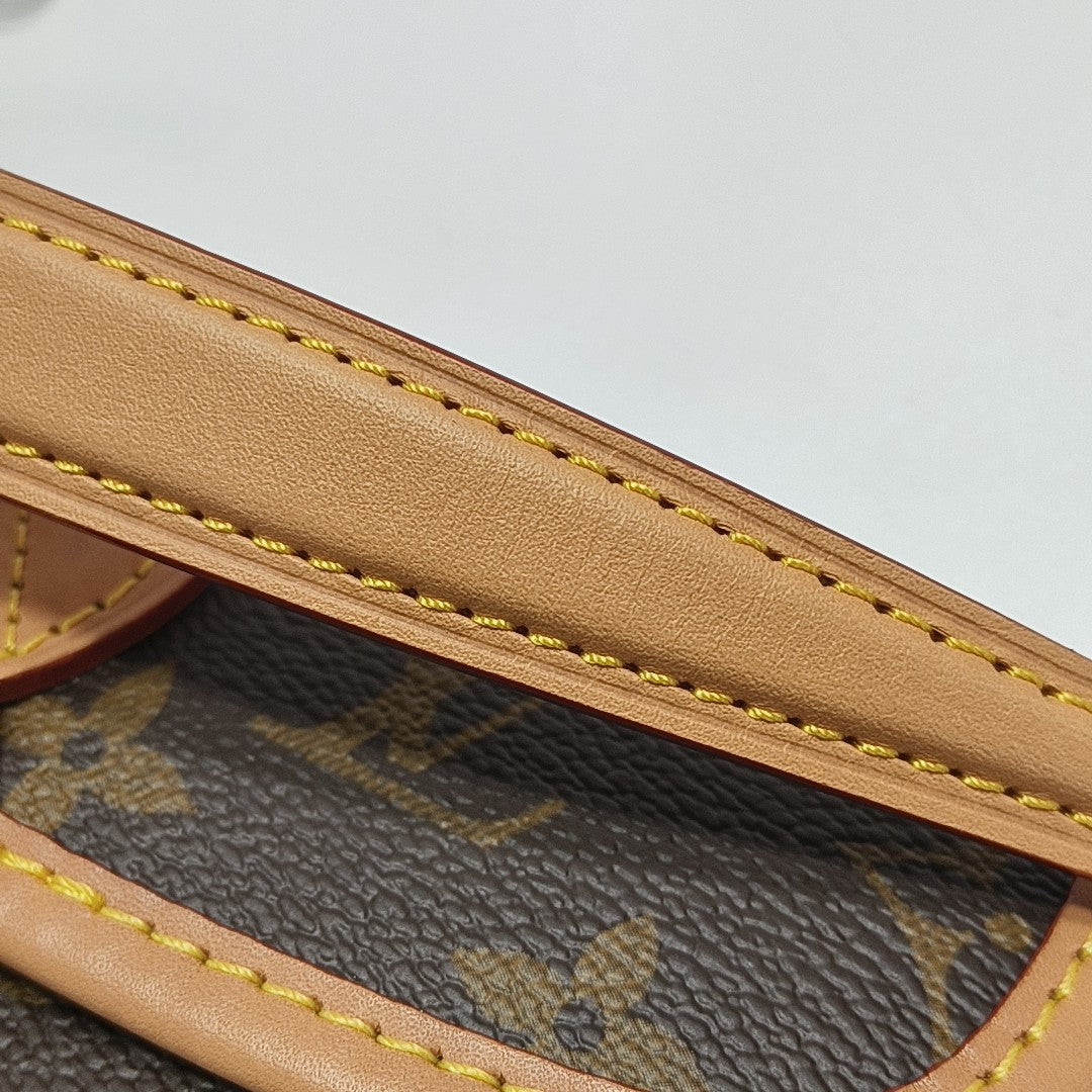 DIANE Nano Monogram Coated Canvas Brown
