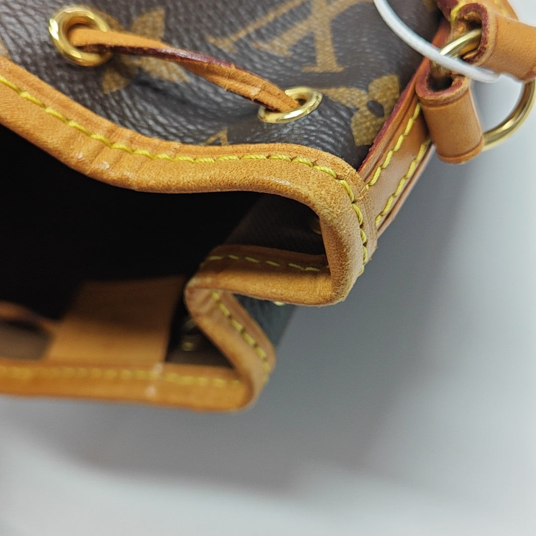 NÉONOÉ Nano Monogram Coated Canvas Brown
