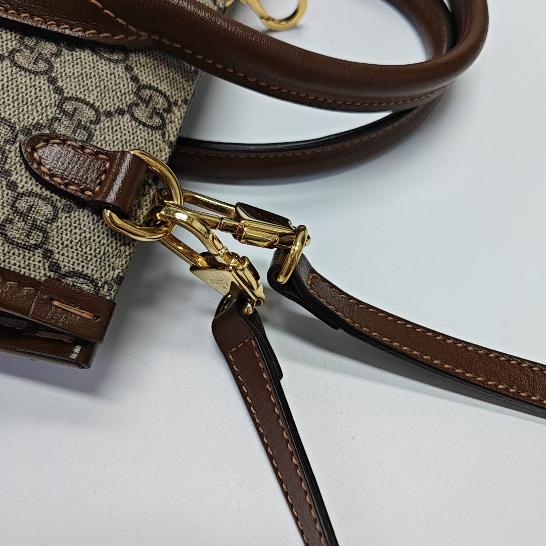 Retro Small Monogram Coated Canvas Brown