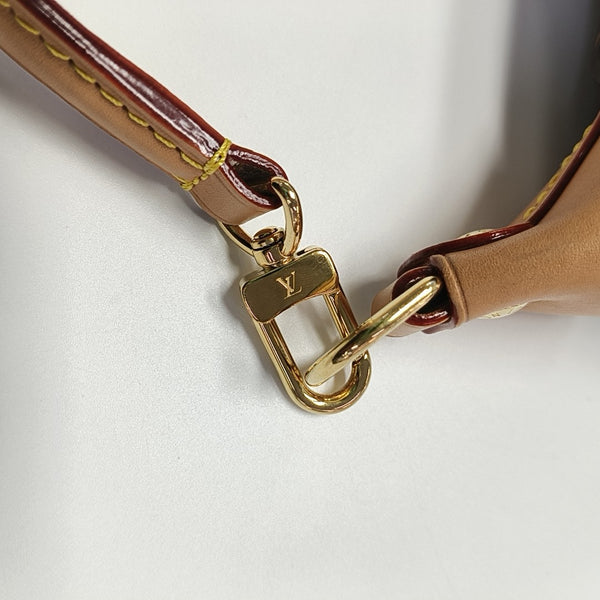 Pochette Mia Monogram Coated Canvas Brown