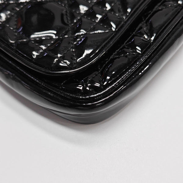 Lady Dior Small Cannage Patent Leather Black