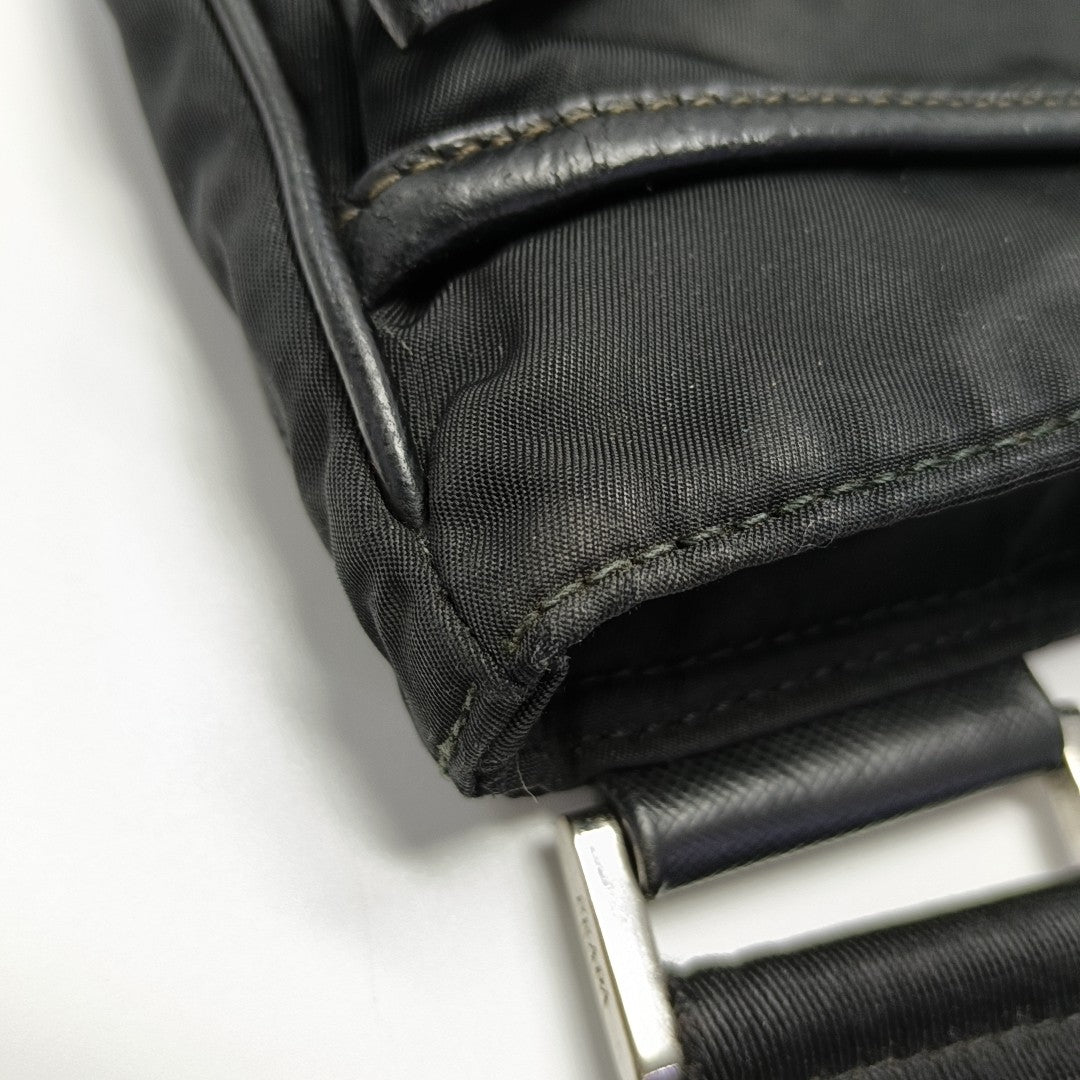 Nylon Shoulder Bag Black