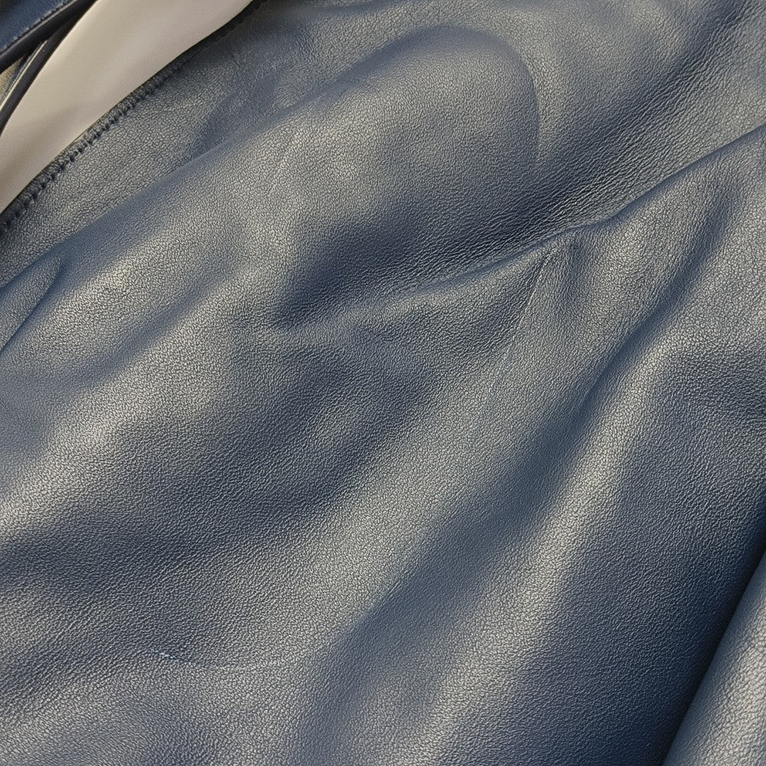 Calfskin Shoulder Bag Blue
