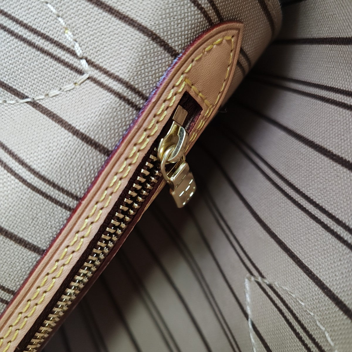 NEVERFULL MM Monogram Coated Canvas Brown