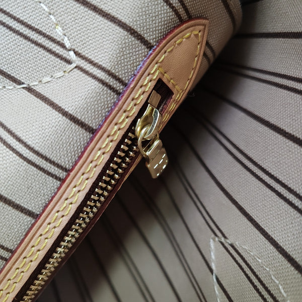NEVERFULL MM Monogram Coated Canvas Brown