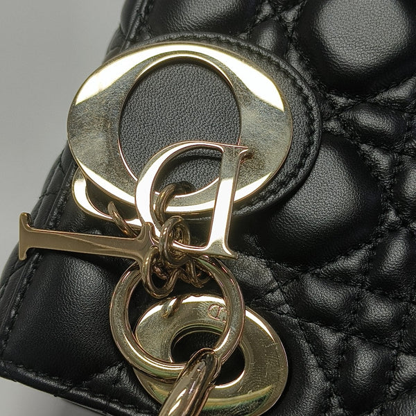 Lady Dior Small Cannage Lambskin Black