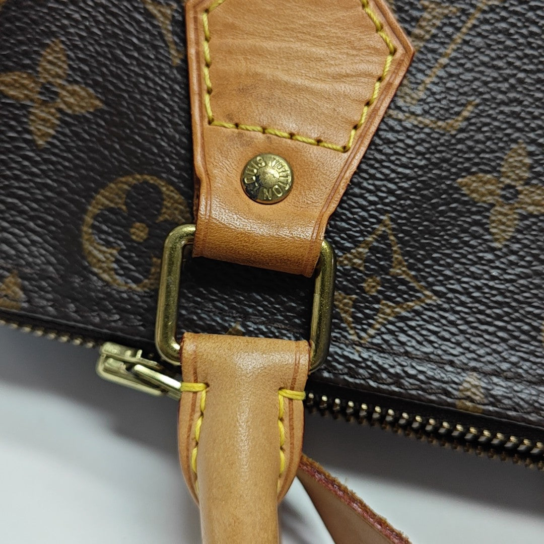 SPEEDY 30 Monogram Coated Canvas Brown