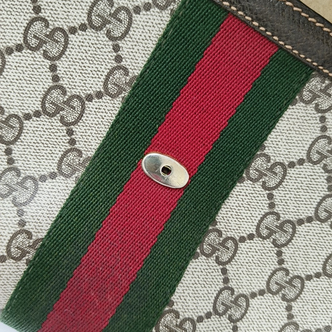 Ophidia Small Monogram Coated Canvas Beige